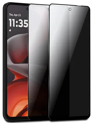 Zdjęcie produktu dla 2-pak Motorola G15 Privacy Szkło ochronne na ekran Privacy - Szkło hartowane 9H - Super jakość 3D
