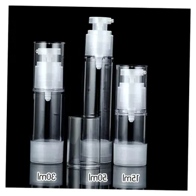 Produktbild von 3 Stück leere Lotionbehälter - transparente Vorratsflaschen