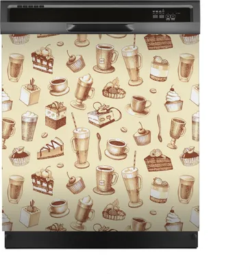 Produktbild von Aufkleber sticker 60x60 cm Dekorative folie Spülmaschine - Beerenkuchen und Schokolade