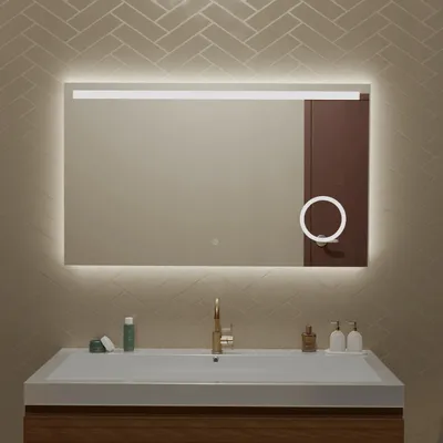Zdjęcie produktu dla LOMAZOO lustro Riviera 100 × 60 cm, prostokątne, LED