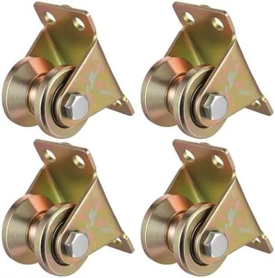 Produktbild von 8 Stš¹ck Umlenkrolle Stahlseil, Umlenkrollen fš¹r Seile V-Nut Seilrollen, Umlenkrollen fš¹r Seile 6mm Schwerlastrollen, Seilrolle mit 2 Kugellager fš¹r W?scheleine Drahtseile Rolltore Flaschenzugsystem