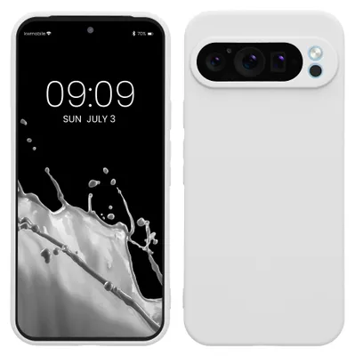 Produktbild von kwmobile Handyhülle für Google Pixel 9 Pro XL Hülle - weiches Handy Silikon Case - Schutzhülle Cover - Weiß matt