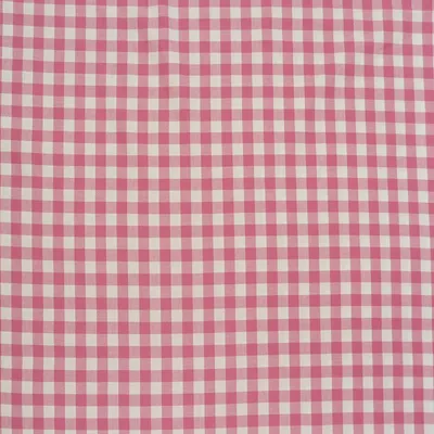 Produktbild von Baumwollstoff Meterware kariert weiß rosa 16mm 1,4m