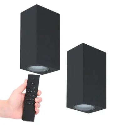 Image de HOFTRONIC - Applique murale LED Selma 8W 690lm 2700K GU10 IP65 Noir Dimmable