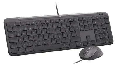 Immagine prodotto di Logitech 920-013348, Dimensioni complete (100%), Cavo, USB, QWERTY, Grafite, Include mouse