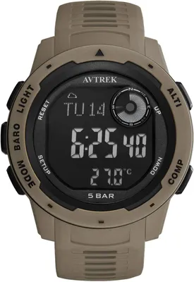 Image de Montre militaire pour hommes, idéale pour les activités de plein air, avec boussole, altimètre, baromètre, podomètre, étanche jusqu'à 50 mètres, montre de sport numérique pour la randonnée