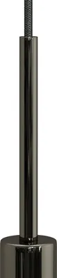 Immagine prodotto di Creative-Cables Serracavo cilindrico – (Nero perla, diametro 13 mm, altezza 15 cm) – Completo di tige, dado e rondella – Realizzato in metallo