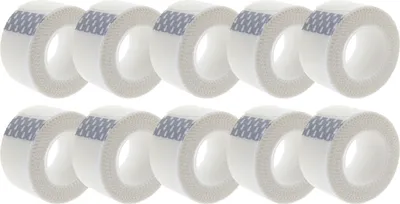 Produktbild von 10 x Rollenpflaster Rudasilk weiß 2,5cm x 9,14m