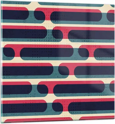 Produktbild von Bilder auf glas - Einteilig - Abstraktion Muster Modern - 70x70cm - Glasbilder - Wandbilder - Bilder - zum Aufhängen bereit - Wanddekoration aus Glas - Glas Bilder - Wandbild auf Glas - GAC70x70-4200