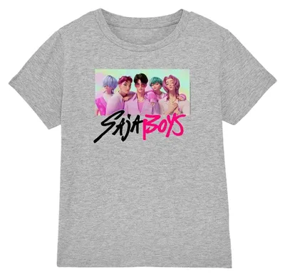Productafbeelding van K-Pop Demon Hunters - T-shirt voor kinderen, model TV20282 (128), kleur: grijze melange