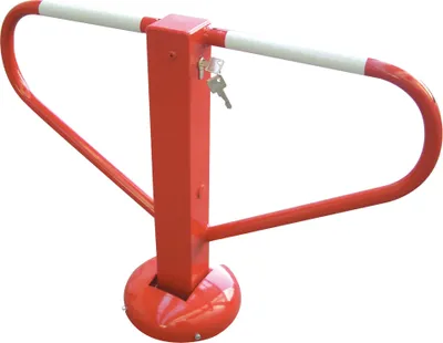 Produktbild von Anfahrsichere Parkplatzsperre 70x70 mm, umlegbar mit Profilzylinderschloss
