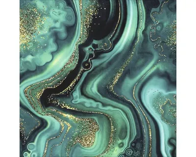 Produktbild von Glasbild Green Marble 30x30 cm