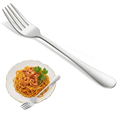 Tafelgabel-Set, 12-teilig, Edelstahl, 20,3 cm, spiegelpoliert, spülmaschinenfest