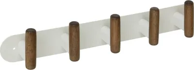 Produktbild von Wandhaken mit 5 haken cassie beige und holz - 5 five simply smart