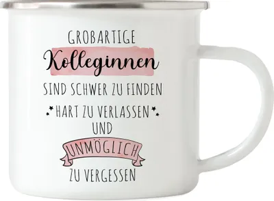 Produktbild von Großartige Kolleginnen Sind Schwer Zu Finden Emaille Tasse Dankeschön Geschenk Hart Zu Vergessen