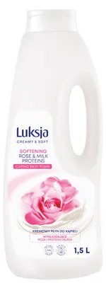 Zdjęcie produktu dla Luksja Creamy & Soft Kremowy płyn do kąpieli Róża i Proteiny mleka 1500 ml