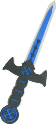 Produktbild von Gezacktes Schaumstoff Piraten Schwert - Schwarz Grau 66 cm