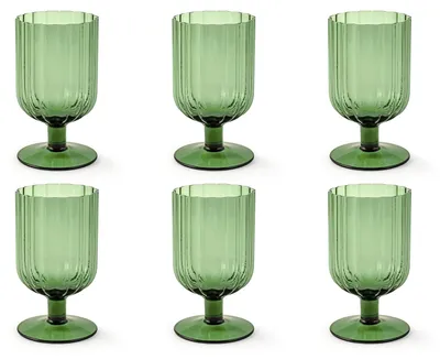 Productafbeelding van H&h set van 6 calici, model Margaret, kleur groen, artikelnummer CL33