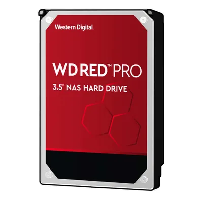 A studio shot of a Western Digital WD Red Pro hard drive.