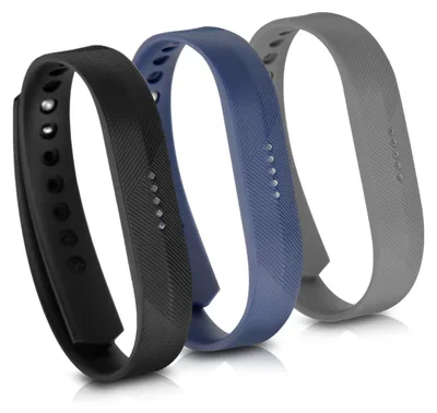 Produktbild von kwmobile 3x Sportarmband kompatibel mit Fitbit Flex 2 - TPU Armband Fitnesstracker