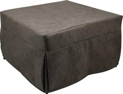 Produktbild von Puof in ein Einzelbett umwandelbar,  Italy, Klappbett, Pouf mit abnehmbarem, platzsparendem Stoff für das Wohnzimmer, cm 78x78 / 195h45, Braun