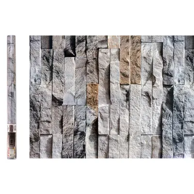 Produktbild von Selbstklebende Steinmauer Dekorationsfolie Klebefolie Dekofolie Möbelfolie 45 x 200 cm Schrankfolie Zuschneidbar Folie Möbel Tapete