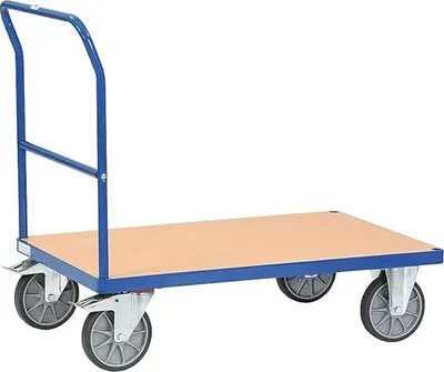 Imagen del producto de Carro transportador F 500, con asa plegable, capacidad de carga de 600 kg, plataforma de 1200 mm x 800 mm