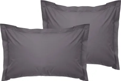 Immagine prodotto di L'Essentiel Linge de Maison, Tonne Grise - 70, Set di federe Oxford (2 pezzi) (EU) (IT), 100% COTONE RANFORCE, Grigio scuro, 50 x 80+5 cm