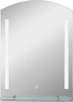 Image de Miroir de salle de bain Fortuna Lai avec éclairage, miroir mural avec 3 couleurs de lumière, miroir lumineux IP44 avec interrupteur tactile, fonction mémoire, miroir de salle de bain en aluminium, 50 x 70 cm
