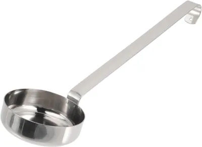 Image de Cuillère à pizza et cuillère à sauce, en acier inoxydable, plates, anti-fuites, pour la cuisine