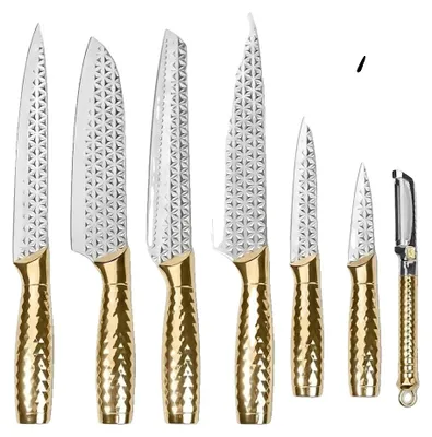 Produktbild von Kochmesser Set, Edelstahl, Professionelle Qualität, 7Stück