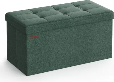 Obrázek produktu pro SONGMICS Stolička s úložným prostorem, skládací lavice, podnožka 38 x 76 x 38 cm, úložný box, nosnost až 300 kg, do obývacího pokoje ložnice
