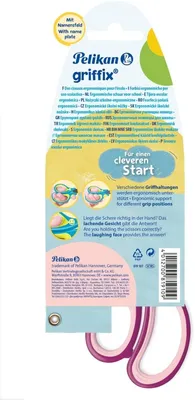 Produktbild von Schulschere griffix spitz Rechtshänder SweetBerry Packung mit 5 Stück