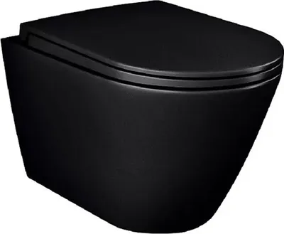 Produktbild von Wandhängendes WC RAK Ceramics Feeling, schwarz, matt, ohne Rand, OHNE WC-SITZ