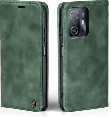 Produktbild von Handy Hülle für Xiaomi 11T / Xiaomi 11T Pro Klapphülle Bookcase Flip Cover Handy Tasche Etui Farbe: Grün