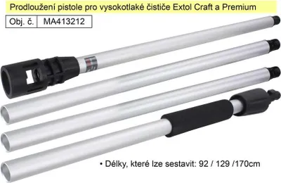 Obrázek produktu pro Prodloužení pistole pro vysokotlaké čističe Extol Craft a Extol Premium
