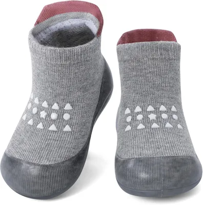 Produktbild von Krabbelschuh MASOCIO Baby-Sockenschuhe für Jungen und Mädchen, Kleinkind-Laufschuhe, weiche Gummisohle, rutschfeste Sockenschuhe