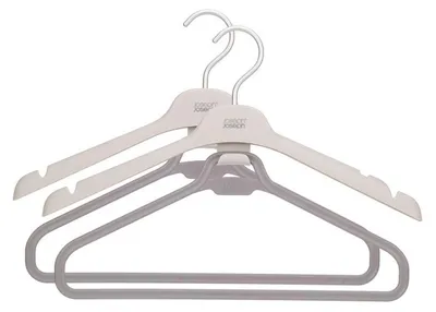 Immagine prodotto di Set di 2 appendiabiti lunghi Orderly™, per riporre i capi lunghi, ecrù, materiale resistente, design funzionale, ottimizza lo spazio, evita le pieghe.