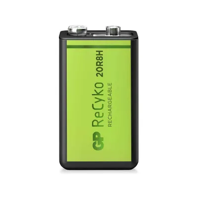 Produktbild von GP Batteries ReCyko, Wiederaufladbarer Akku, 9V, Nickel-Metallhydrid (NiMH), 8,4 V, 1 Stück(e), 200 mAh