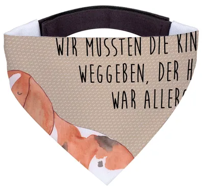 Produktbild von Mr. & Mrs. Panda Hunde Halstuch Hund Basset Hound - Hundeglück - Geschenk, Hunde-Halstuch, Sprüche, Für, Bandana, Lustig