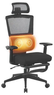 Produktbild von Chefsessel ARTHUR, Schwarz, Stoffbezug, Netzrücken, höhenverstellbar, 70 cm breit, 133,5 cm hoch