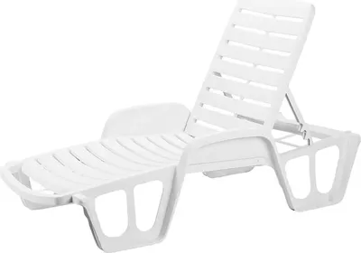 Immagine prodotto di Lettino Da Giardino "Fisso" Bianco - cm.71x192x100h. - peso kg.13,3