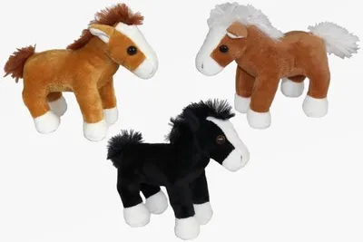 Produktbild von 1 Plüschtier Pferd 16cm Stofftiere Kuscheltiere Pferde Pony Ponys Ross Gaul Esel Tier