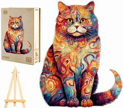 Produktbild von Pasjo24 Holzpuzzle Schottische Katze 230 Teile Holzbox