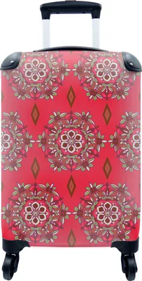Produktbild von MuchoWow® MuchoWow® Koffer Handgepäck Trolley Rollkoffer Kleine Reisekoffer mit 4 Rollen - Mandala - Muster - Blume - Cabin Size < 55x40x23 cm & 55x40x20 cm - Fotokoffer - Kabinenkoffer - Boardgepäck