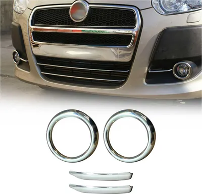 Immagine prodotto di Cornice per fendinebbia per Fiat Doblo in acciaio inox argento 5pz