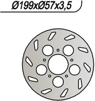 Produktbild von Ng Bremsscheibe Hinten Rieju 50Rs 1 97-01 (199X57X3.5Mm) (5X6.5Mm)