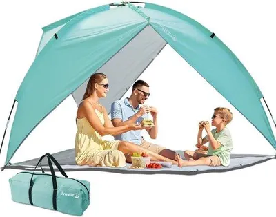 Immagine prodotto di Tenda da spiaggia leggera con protezione UV UPF50+ e protezione dal vento per tutta la famiglia