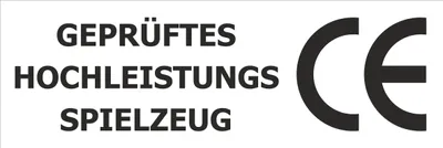 Produktbild von Aufkleber CE es Hochleistungs Spielzeug 190 x 70 mm