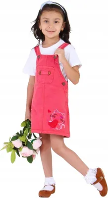 Produktbild von Mädchenkleid – Größe 110 – Rosa – 100% Baumwolle – Modisch und atmungsaktiv